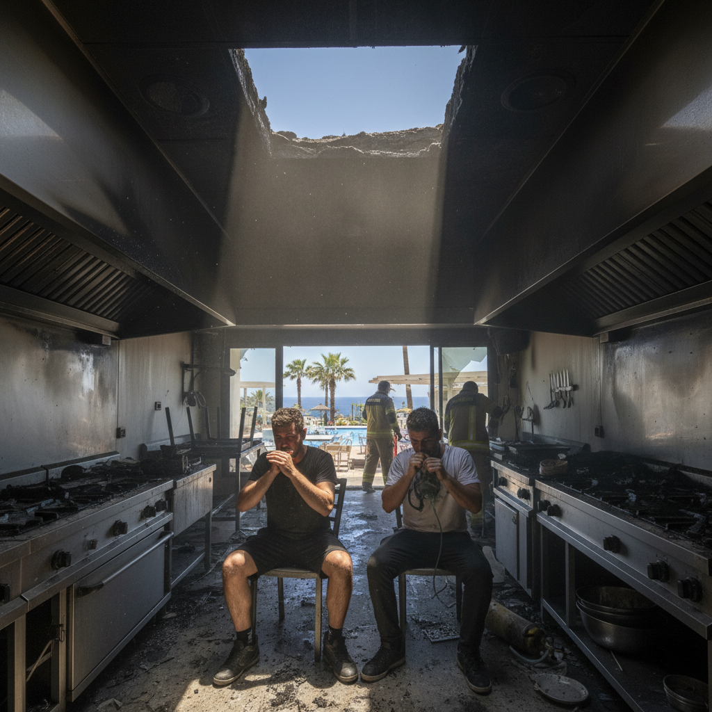 Dos hombres resultan afectados tras el incendio en un restaurante del sur de Tenerife
